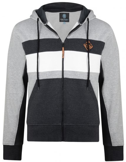 Kam Jeans 701 Cut and Sew Hoodie Grey - φούτερ/Φούτερ με κουκούλα - φούτερ/Φούτερ με κουκούλα ανδρικά μεγάλα μεγέθη 