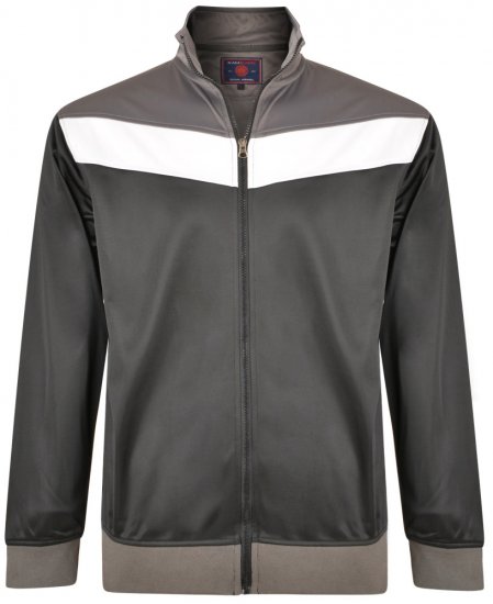 Kam Jeans 7014 Track Jacket Black - φούτερ/Φούτερ με κουκούλα - φούτερ/Φούτερ με κουκούλα ανδρικά μεγάλα μεγέθη 