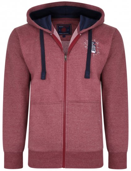 Kam Jeans 7029 Hoodie Cordovan - φούτερ/Φούτερ με κουκούλα - φούτερ/Φούτερ με κουκούλα ανδρικά μεγάλα μεγέθη 