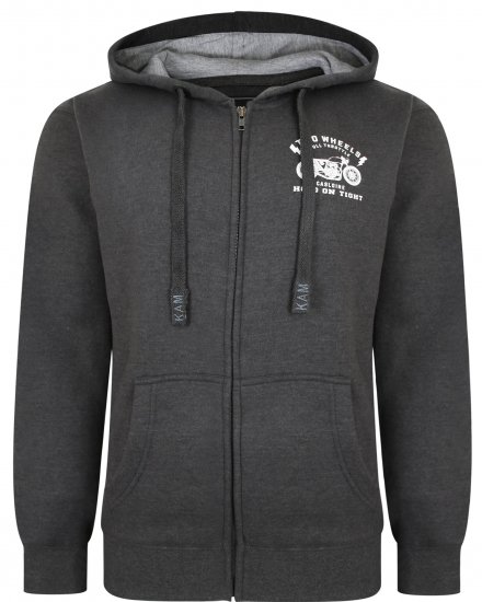 Kam Jeans 7043 Full Throttle Hoodie - φούτερ/Φούτερ με κουκούλα - φούτερ/Φούτερ με κουκούλα ανδρικά μεγάλα μεγέθη 