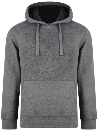 Kam Jeans 708 Embossed Hoodie Charcoal - φούτερ/Φούτερ με κουκούλα - φούτερ/Φούτερ με κουκούλα ανδρικά μεγάλα μεγέθη 