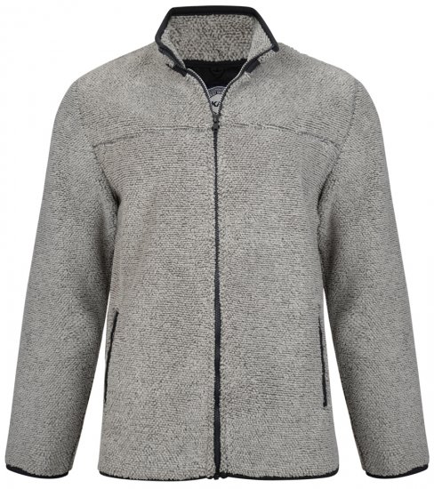 Kam Jeans 713 Fleece Jacket Charcoal - φούτερ/Φούτερ με κουκούλα - φούτερ/Φούτερ με κουκούλα ανδρικά μεγάλα μεγέθη 