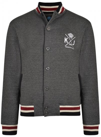 Kam Jeans 719 Button Sweater Charcoal - φούτερ/Φούτερ με κουκούλα - φούτερ/Φούτερ με κουκούλα ανδρικά μεγάλα μεγέθη 