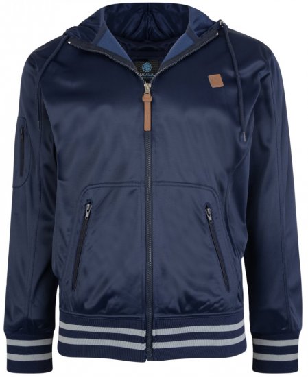 Kam Jeans 799 Tricot Hoody Navy - φούτερ/Φούτερ με κουκούλα - φούτερ/Φούτερ με κουκούλα ανδρικά μεγάλα μεγέθη 