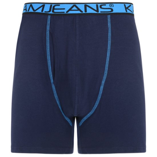 Kam Jeans Boxershorts Black and Navy 2-Pack - Εσώρουχα/Μαγιό - Aνδρικά Εσώρουχα μεγάλα μεγέθη
