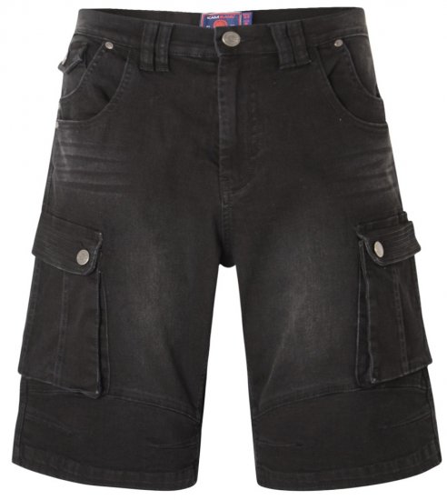 Kam Jeans Ivan Cargo Shorts Black - Σορτς - Aνδρικεσ βερμουδεσ μεγαλα μεγάλα μεγέθη