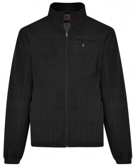 Kam Jeans KV100 Bonded Fleece Jacket Black - Αθλητικά ρούχα & Outdoor - Aθλητικα ρούχα μεγάλα μεγέθη ανδρικά