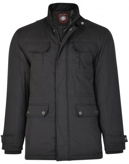 Kam Jeans KV110 Soft Touch Coat Black - Μπουφάν - Aνδρικά μπουφαν μεγάλα μεγέθη