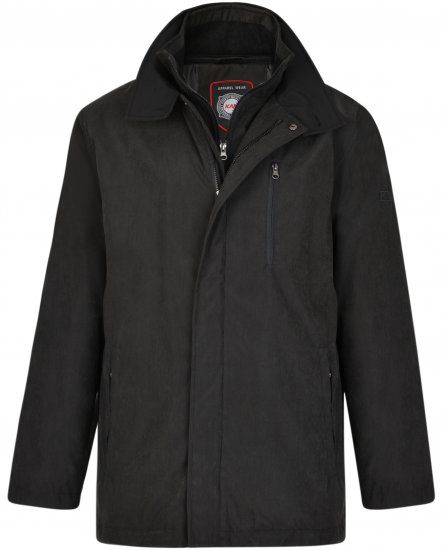 Kam Jeans KV111 Smart Casual Jacket Black - Μπουφάν - Aνδρικά μπουφαν μεγάλα μεγέθη