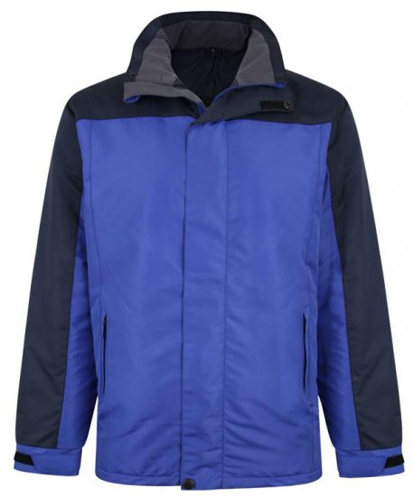 Kam Jeans KV113 Padded Waterproof Coat Navy - Μπουφάν - Aνδρικά μπουφαν μεγάλα μεγέθη
