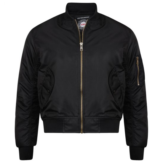 Kam Jeans KV75 Bomber Jacket Black - Μπουφάν - Aνδρικά μπουφαν μεγάλα μεγέθη