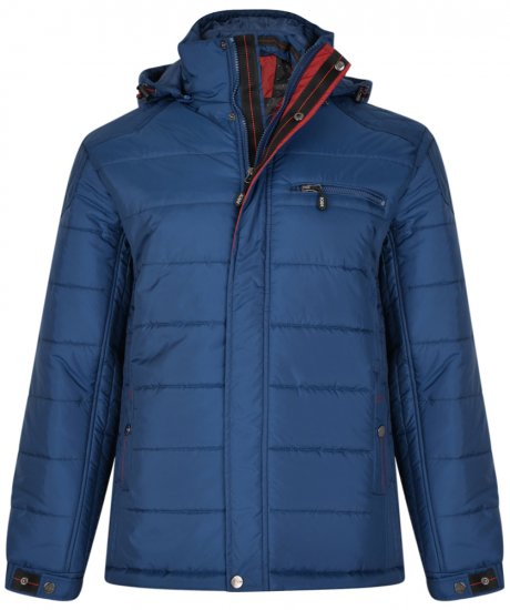 Kam Jeans KV98 Padded Jacket Blue - Μπουφάν - Aνδρικά μπουφαν μεγάλα μεγέθη