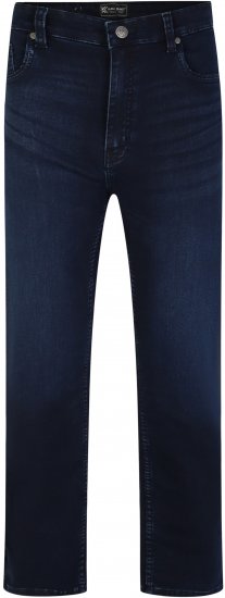 Kam Jeans Nunez Knitted Denim Stretch Fashion Jeans Dark Blue - Τζιν και παντελόνια - Aνδρικα τζιν παντελόνια μεγάλα μεγέθη