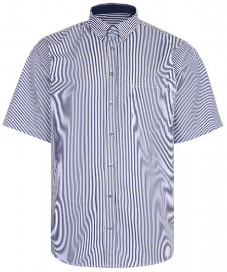 Kam Jeans 643 Premium Short Sleeve Shirt Navy - Πουκάμισα - Aνδρικά πουκαμισα μεγαλα μεγάλα μεγέθη