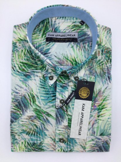 Kam Jeans P644 Premium Linen Shirt - Πουκάμισα - Aνδρικά πουκαμισα μεγαλα μεγάλα μεγέθη