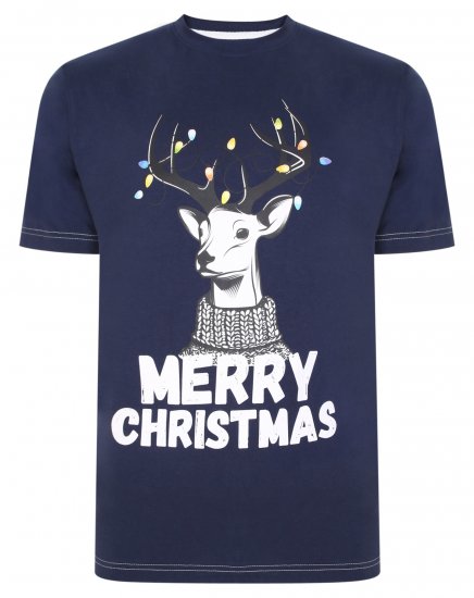Kam Jeans X015 T-Shirt Navy - Μακό μπλουζάκια - Aνδρικά μπλουζεσ μεγάλα μεγέθη