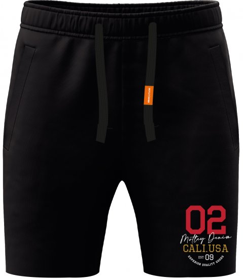 Motley Denim Keswick Sweatshorts Black - Αθλητικές φόρμες/σορτσάκια - Αθλητικές Φόρμες ανδρικεσ μεγάλα μεγέθη