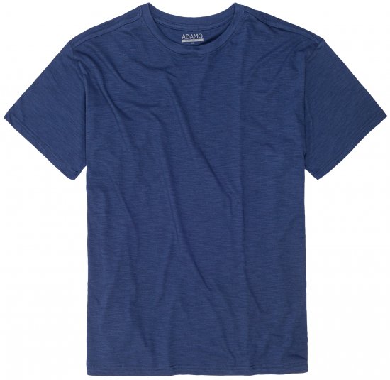 Adamo Kevin Regular fit T-shirt Slub Blue - Μακό μπλουζάκια - Aνδρικά μπλουζεσ μεγάλα μεγέθη