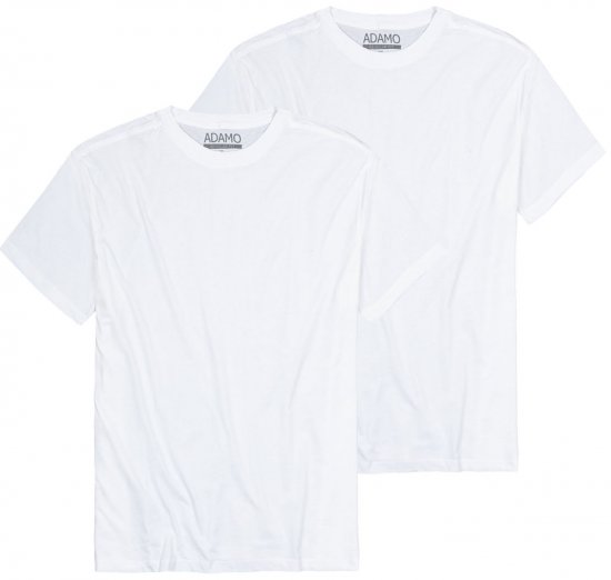 Adamo Kilian Regular fit 2-pack T-shirt White - Μακό μπλουζάκια - Aνδρικά μπλουζεσ μεγάλα μεγέθη