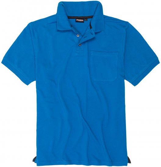 Adamo Klaas Regular fit Polo Shirt with Pocket Azur Blue - Πόλο μπλουζάκια - Aνδρικά μπλουζακια πολο μεγάλα μεγέθη