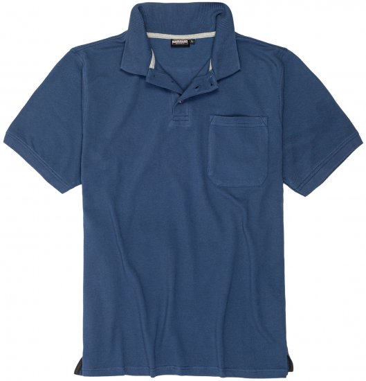Adamo Klaas Regular fit Polo Shirt with Pocket Denim Blue - Πόλο μπλουζάκια - Aνδρικά μπλουζακια πολο μεγάλα μεγέθη