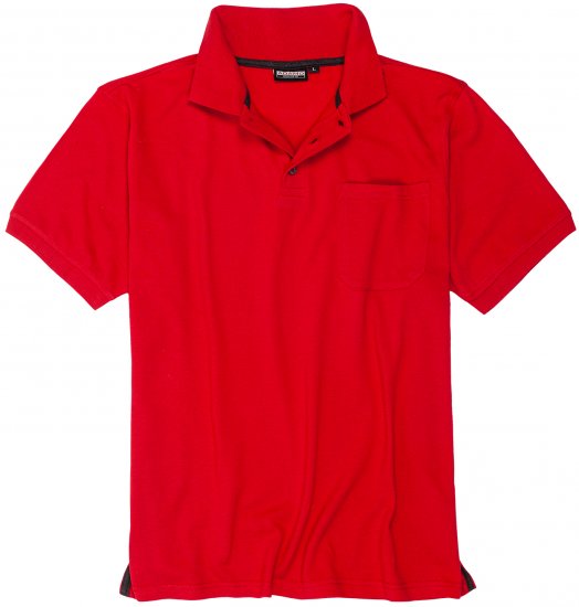 Adamo Klaas Regular fit Polo Shirt with Pocket Red - Πόλο μπλουζάκια - Aνδρικά μπλουζακια πολο μεγάλα μεγέθη