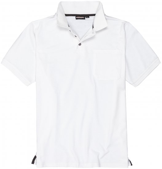 Adamo Klaas Regular fit Polo Shirt with Pocket White - Πόλο μπλουζάκια - Aνδρικά μπλουζακια πολο μεγάλα μεγέθη
