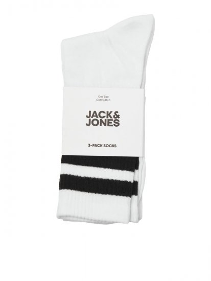 Jack & Jones Travis Κάλτσες τένις Λευκό 3-pack - Εσώρουχα/Μαγιό - Aνδρικά Εσώρουχα μεγάλα μεγέθη