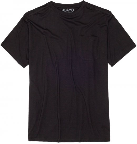Adamo Kody Regular fit T-shirt with Pocket Black - Μακό μπλουζάκια - Aνδρικά μπλουζεσ μεγάλα μεγέθη