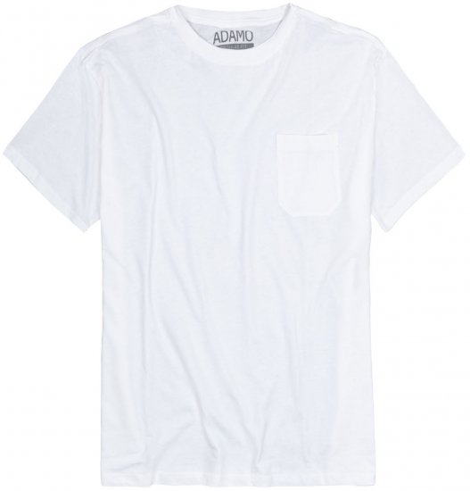 Adamo Kody Regular fit T-shirt with Pocket White - Μακό μπλουζάκια - Aνδρικά μπλουζεσ μεγάλα μεγέθη