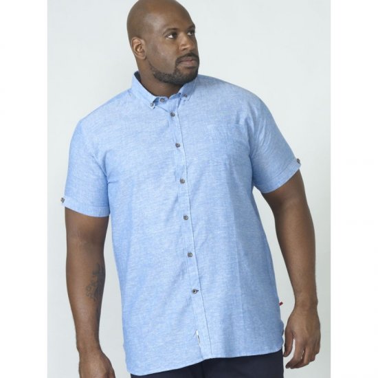 D555 Eric Linen Short Sleeve Shirt - Πουκάμισα - Aνδρικά πουκαμισα μεγαλα μεγάλα μεγέθη