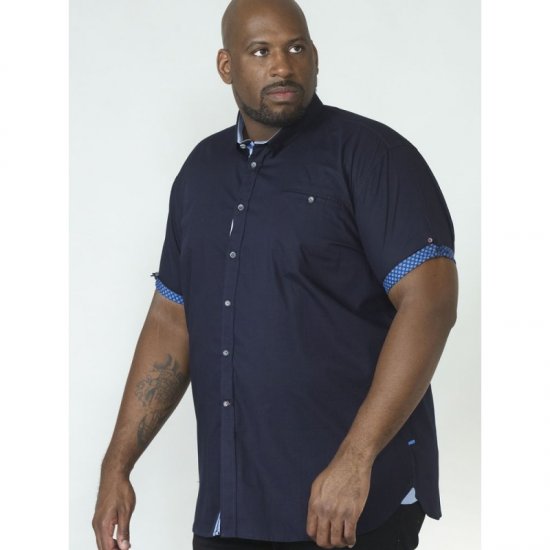 D555 Tim Short Sleeve Shirt Navy - Πουκάμισα - Aνδρικά πουκαμισα μεγαλα μεγάλα μεγέθη