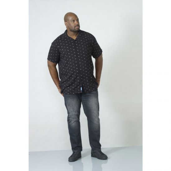 D555 Luciano Bowling Shirt Black - Πουκάμισα - Aνδρικά πουκαμισα μεγαλα μεγάλα μεγέθη