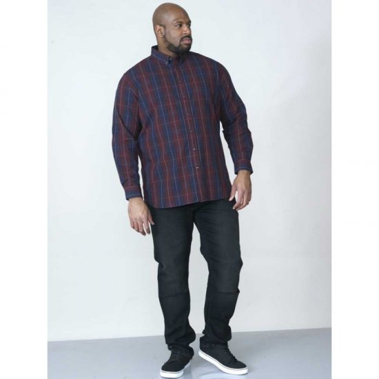 D555 Grady Long Sleeve Check Shirt - Πουκάμισα - Aνδρικά πουκαμισα μεγαλα μεγάλα μεγέθη