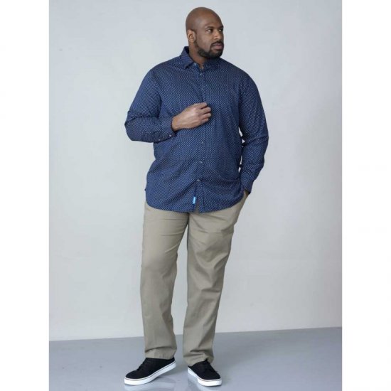 D555 Lavar Long Sleeve Diamond Printed Shirt - Πουκάμισα - Aνδρικά πουκαμισα μεγαλα μεγάλα μεγέθη