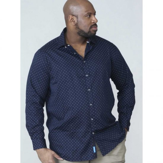 D555 Rashard Long Sleeve Printed Shirt - Πουκάμισα - Aνδρικά πουκαμισα μεγαλα μεγάλα μεγέθη