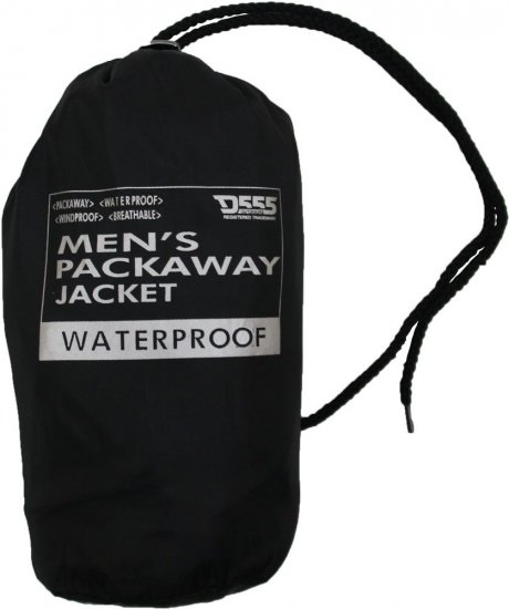 D555 Zac "Packaway" Rain Jacket Navy - Αθλητικά ρούχα & Outdoor - Aθλητικα ρούχα μεγάλα μεγέθη ανδρικά