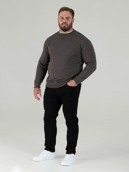 D555 Sweat Sweatshirt Grey - φούτερ/Φούτερ με κουκούλα - φούτερ/Φούτερ με κουκούλα ανδρικά μεγάλα μεγέθη 