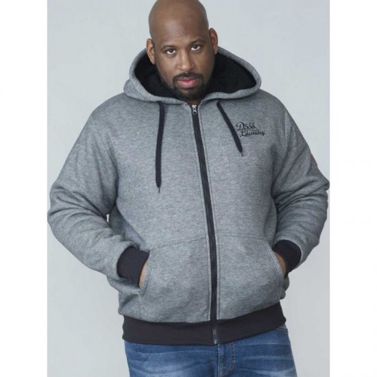 D555 William Sherpa Lined Hoodie - φούτερ/Φούτερ με κουκούλα - φούτερ/Φούτερ με κουκούλα ανδρικά μεγάλα μεγέθη 