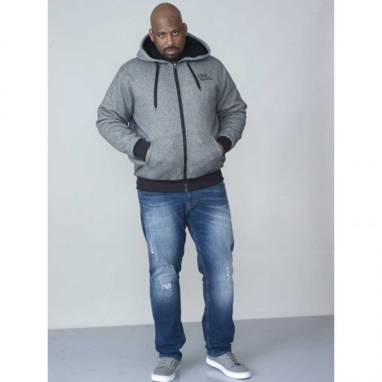 D555 William Sherpa Lined Hoodie - φούτερ/Φούτερ με κουκούλα - φούτερ/Φούτερ με κουκούλα ανδρικά μεγάλα μεγέθη 
