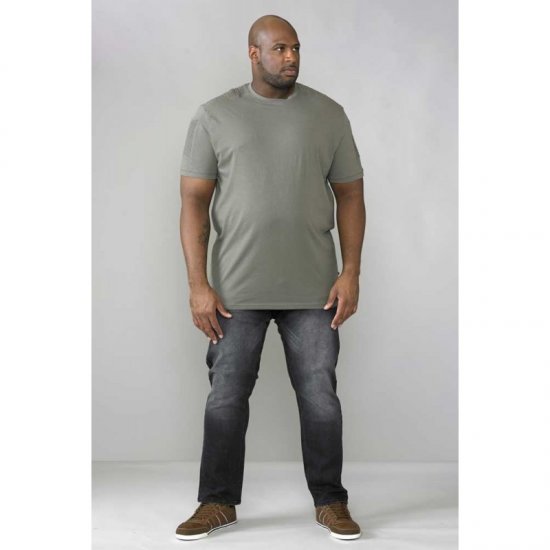 D555 Callum T-shirt Khaki - Μακό μπλουζάκια - Aνδρικά μπλουζεσ μεγάλα μεγέθη