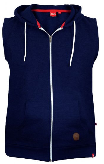 D555 Blake Sleeveless Hoodie Navy - φούτερ/Φούτερ με κουκούλα - φούτερ/Φούτερ με κουκούλα ανδρικά μεγάλα μεγέθη 