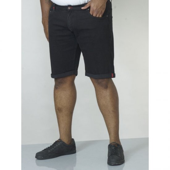 D555 Jude Stretch Denim Shorts Black - Σορτς - Aνδρικεσ βερμουδεσ μεγαλα μεγάλα μεγέθη