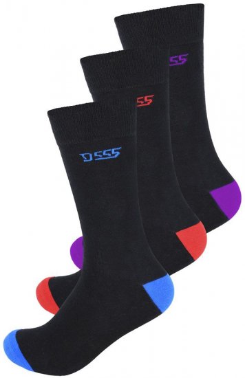 D555 Phoenix Cotton Rich Luxury Socks 3-Pack - Εσώρουχα/Μαγιό - Aνδρικά Εσώρουχα μεγάλα μεγέθη