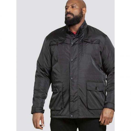 D555 Brentford Jacket Black - Μπουφάν - Aνδρικά μπουφαν μεγάλα μεγέθη