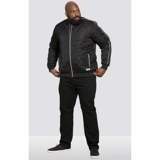 D555 Skipton Quilted Bomber Jacket Black - Μπουφάν - Aνδρικά μπουφαν μεγάλα μεγέθη