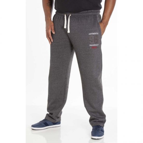 D555 Portland Sweatpants Charcoal - Αθλητικές φόρμες/σορτσάκια - Αθλητικές Φόρμες ανδρικεσ μεγάλα μεγέθη