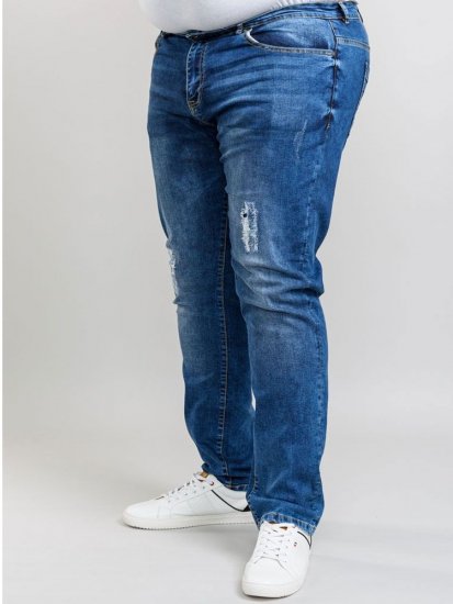 D555 Boxwell Ripped Jeans Stonewash - Τζιν και παντελόνια - Aνδρικα τζιν παντελόνια μεγάλα μεγέθη