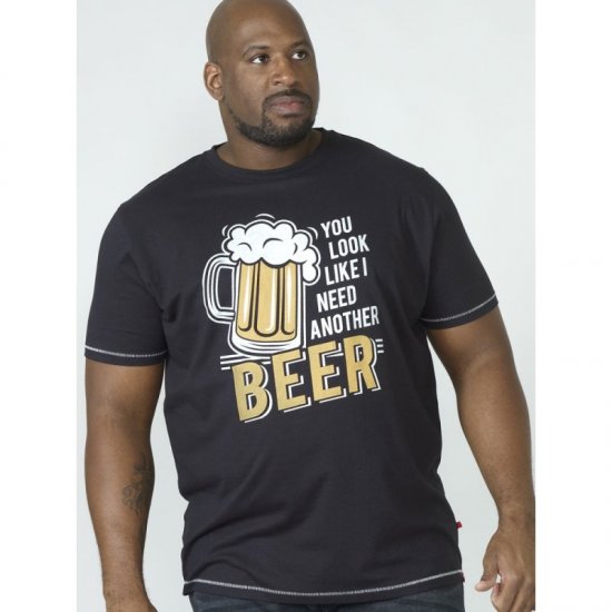 D555 Murray T-shirt Black - Μακό μπλουζάκια - Aνδρικά μπλουζεσ μεγάλα μεγέθη