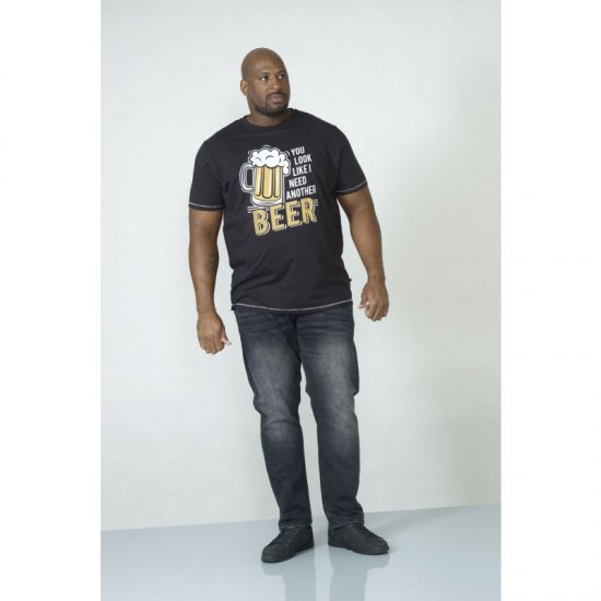D555 Murray T-shirt Black - Μακό μπλουζάκια - Aνδρικά μπλουζεσ μεγάλα μεγέθη
